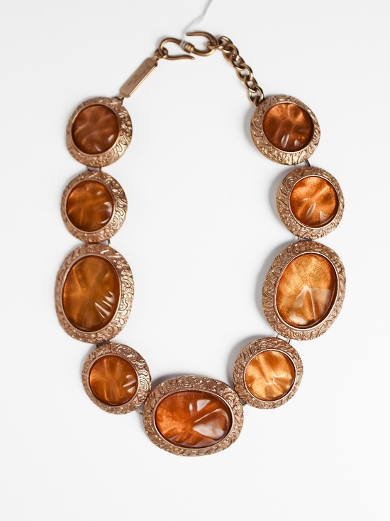 Yves Saint Laurent Jewelry - RARE LIMITED EDITION Vintage Yves Saint Laurent (YSL) Byzantine Faux Amber Neckl